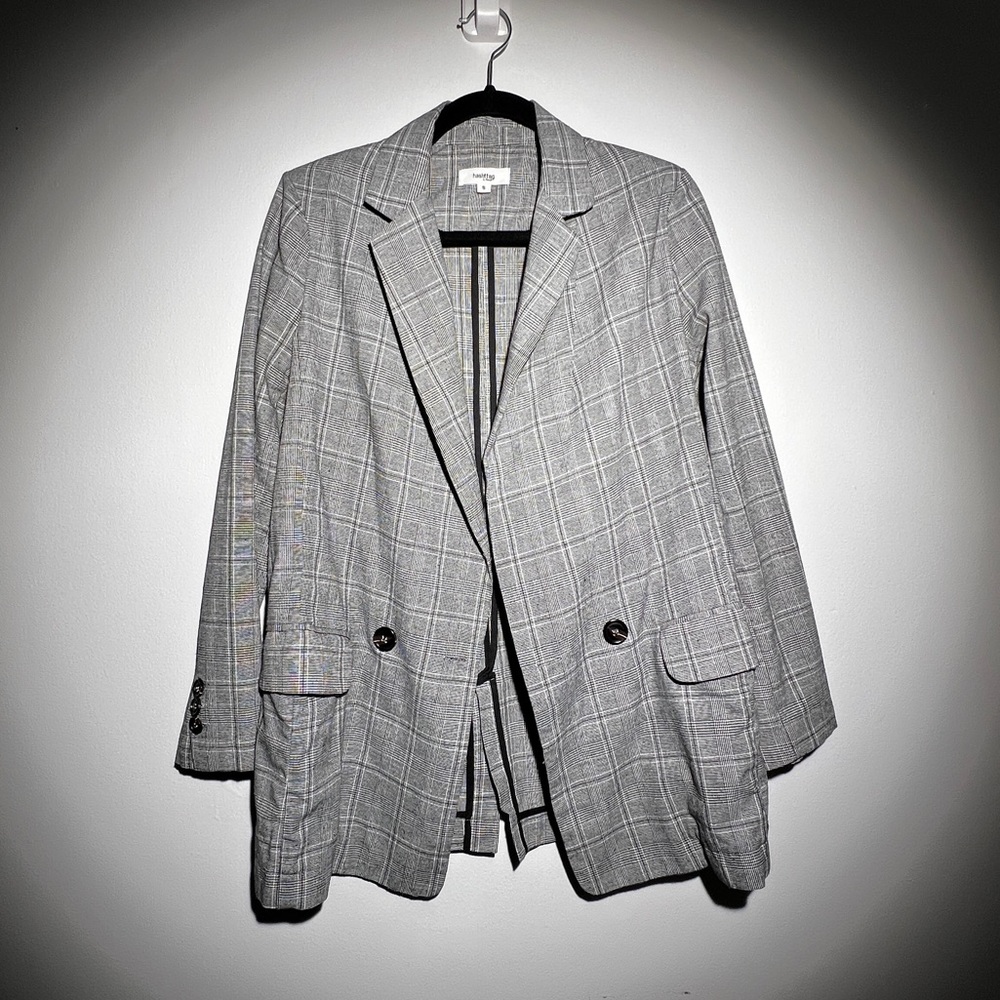 S - HASHTAG - Black + White Blazer